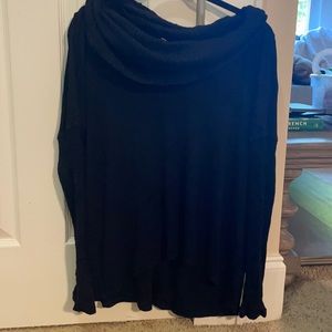 Slouchy black turtleneck